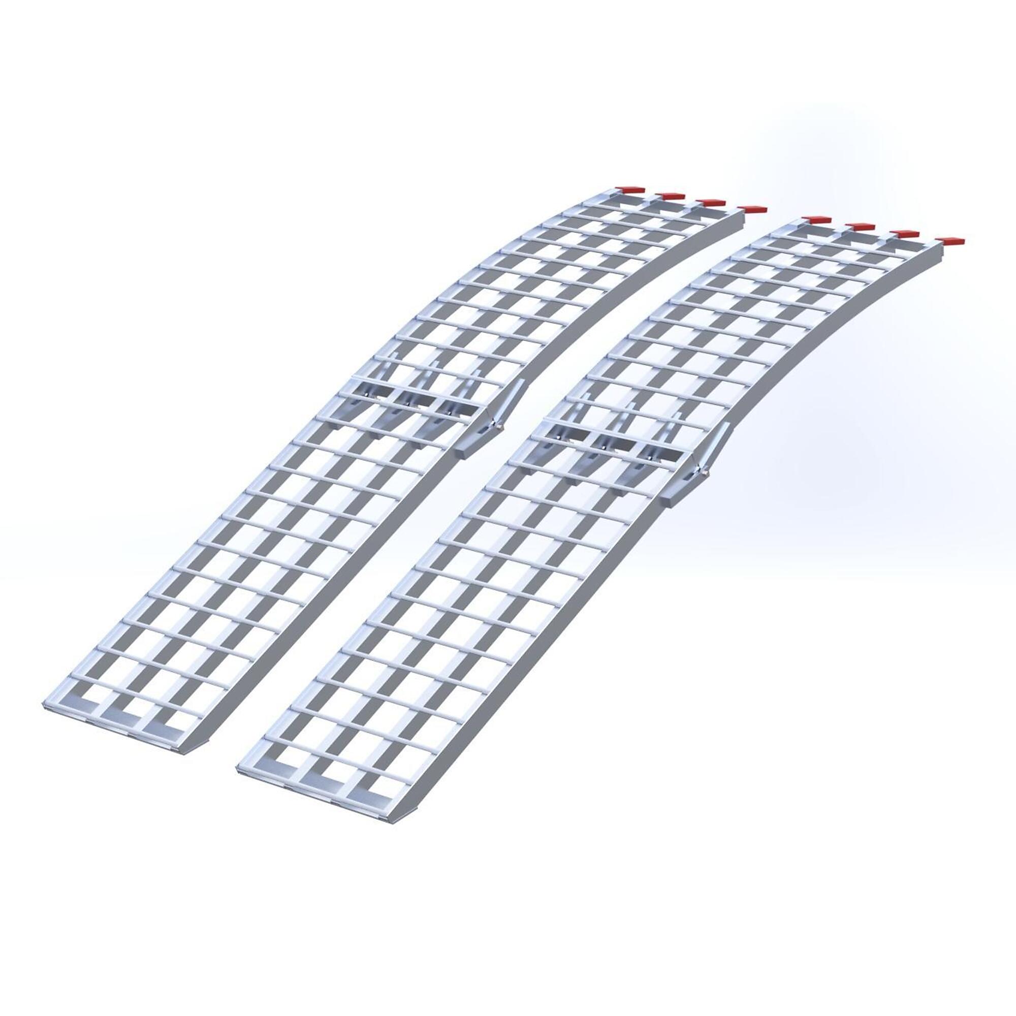 Five Star Manufacturing, Aluminum Arch Folding Ramp Pair 7ft.4in.x16in.1500 lb, Capacity 1500 lb, Model# 716F